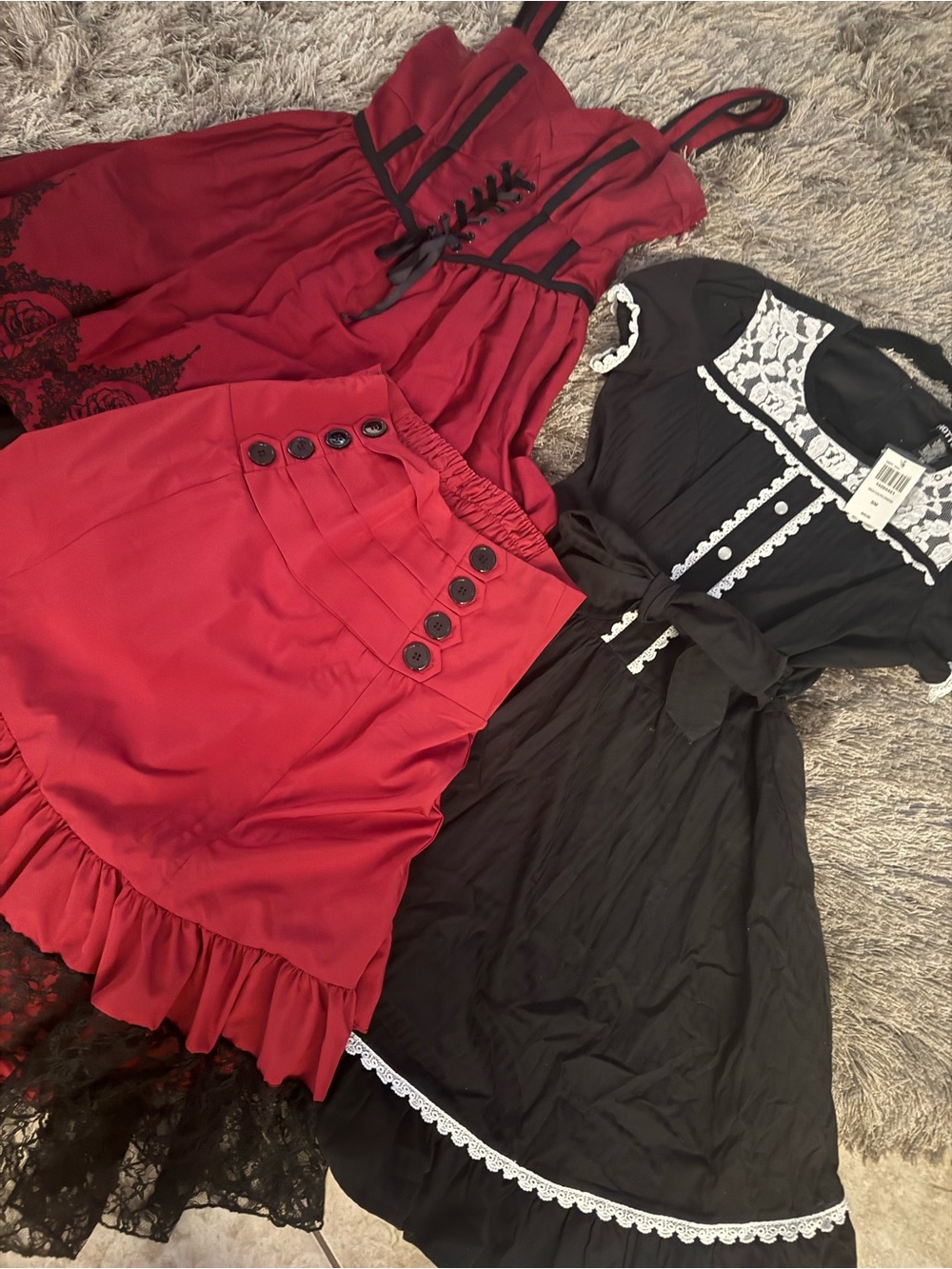 Black & Red Gothic Lolita Dresses Set